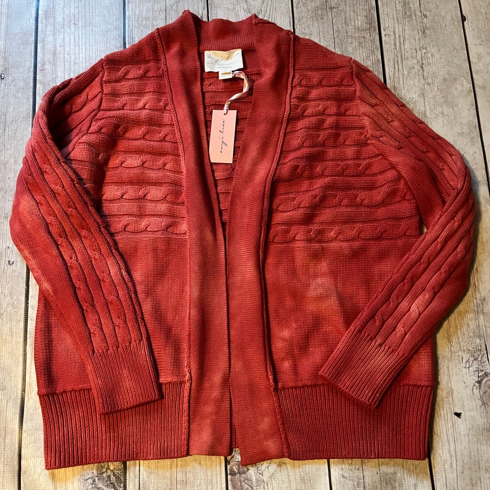 Evy’s tree open front cardigan medium nwt